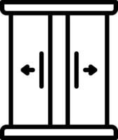 Black line icon for open vector