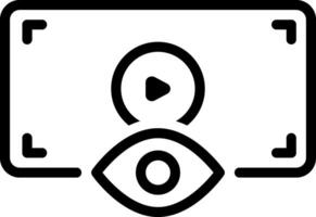 Black line icon for viewer vector