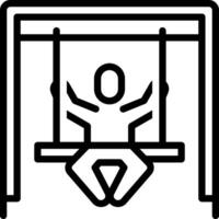 Black line icon for swing vector