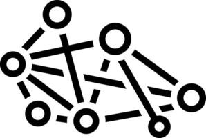 Black line icon for network vector
