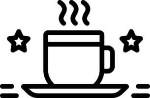 Black line icon for espresso vector