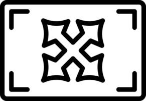 Black line icon for full screen vector