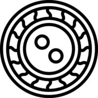 Black line icon for button vector