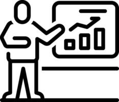 Black line icon for explanation vector