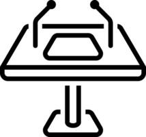Black line icon for speech vector