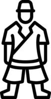 Black line icon for style vector