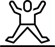 Black line icon for active vector