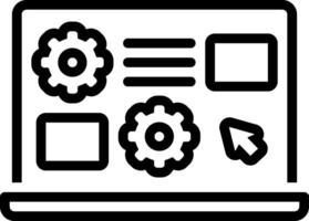 Black line icon for user interface vector