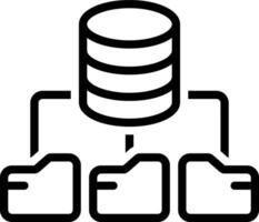 Black line icon for hosting vector