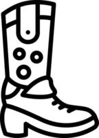Black line icon for boots vector