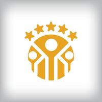 Unique successful people team logo design. Company, success and corporate company design vector
