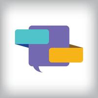 Evaluation speech, comment design in unique square form. Company, success and corporate company design. vector