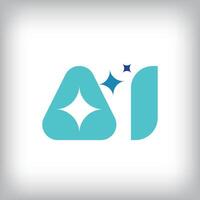 Unique artificial intelligence ai technology logo design. Company, success and corporate company design. vector