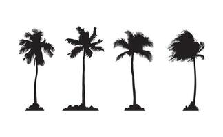 coconut trees silhouettes isolated on white background, eps 10 ready to use for your beautiful design vector