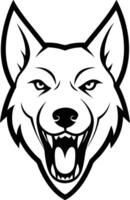 Loyal Dog Face Minimalist Sketch vector