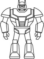 Futuristic Robot Outline Design vector