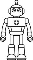 Advanced Robot Warrior Sketch vector