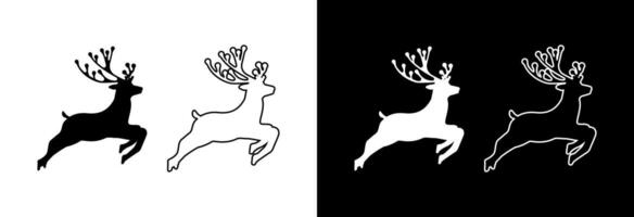 A running deer. vector