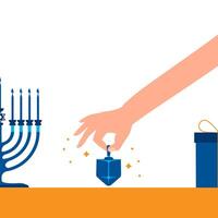 The great Jewish Hanukkah. vector