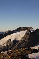 A mountain with snow photo