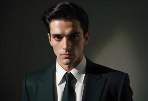 A man in a suit and tie photo