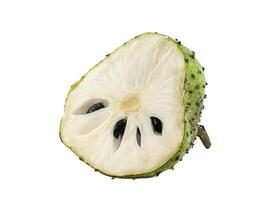 Soursop fruit on white background photo