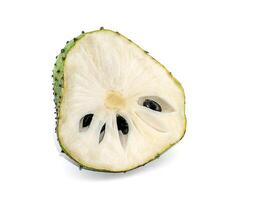 Soursop fruit on white background photo