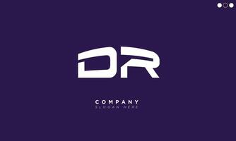 DR Alphabet letters Initials Monogram logo vector