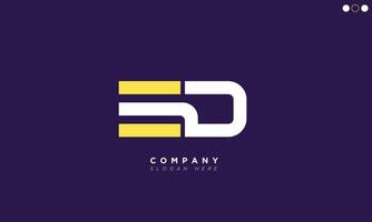 ED Alphabet letters Initials Monogram logo vector