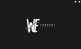 WE Alphabet letters Initials Monogram logo vector