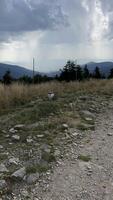 The border post on the border between Poland and the Czech Republic in the Eastern Sudeten Mountains runs along a tourist route photo
