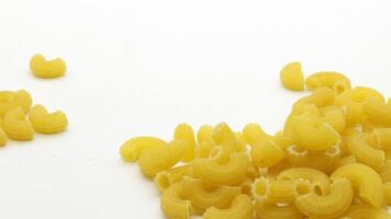 Macaroni pasta uncooked isolated photo