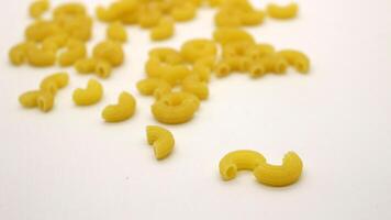 Macaroni pasta uncooked isolated photo