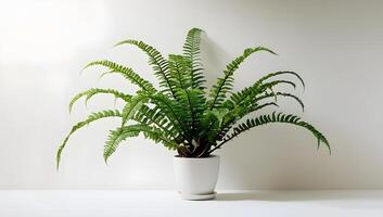 Bright Boston Fern in a Clean, Minimalist Style photo