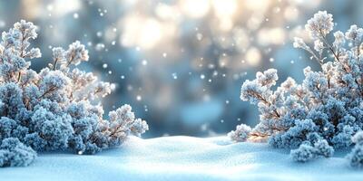 A simple winter background with snowflakes and soft tones. Includes ample copy space for text photo