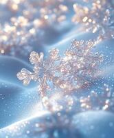 A simple winter background with snowflakes and soft tones. Includes ample copy space for text photo