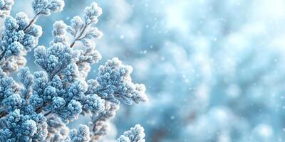 Winter-themed background with soft, snowy textures and a blank copy space for text photo