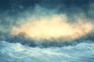 Winter-themed background with soft, snowy textures and a blank copy space for text photo