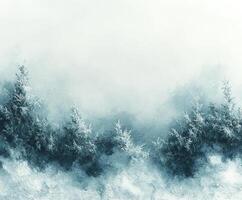 Winter-themed background with soft, snowy textures and a blank copy space for text photo