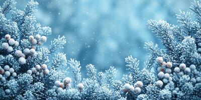 Winter-themed background with soft, snowy textures and a blank copy space for text photo