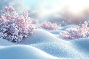 A simple winter background with snowflakes and soft tones. Includes ample copy space for text photo