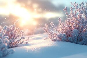 A simple winter background with snowflakes and soft tones. Includes ample copy space for text photo