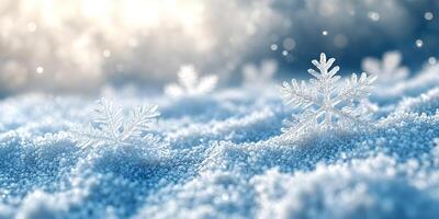 A simple winter background with snowflakes and soft tones. Includes ample copy space for text photo