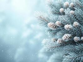 Winter-themed background with soft, snowy textures and a blank copy space for text photo