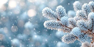 Winter-themed background with soft, snowy textures and a blank copy space for text photo