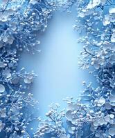 A simple winter background with snowflakes and soft tones. Includes ample copy space for text photo