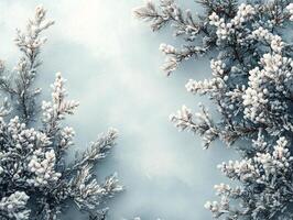 Winter-themed background with soft, snowy textures and a blank copy space for text photo