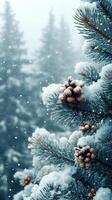 Winter-themed background with soft, snowy textures and a blank copy space for text photo