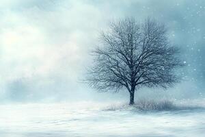 Winter-themed background with soft, snowy textures and a blank copy space for text photo