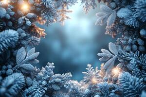 A simple winter background with snowflakes and soft tones. Includes ample copy space for text photo